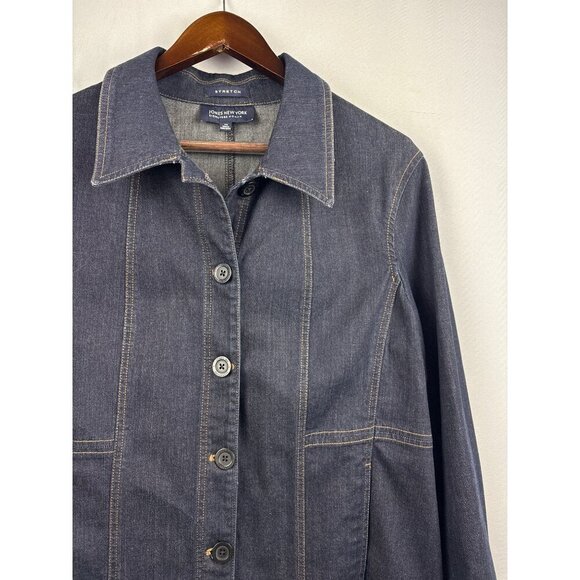 Women’s Jones New York 2X Dark Blue Jean Jackets - Picture 2 of 6